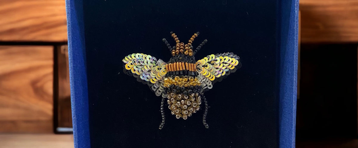 Trovelore hand-beaded brooch