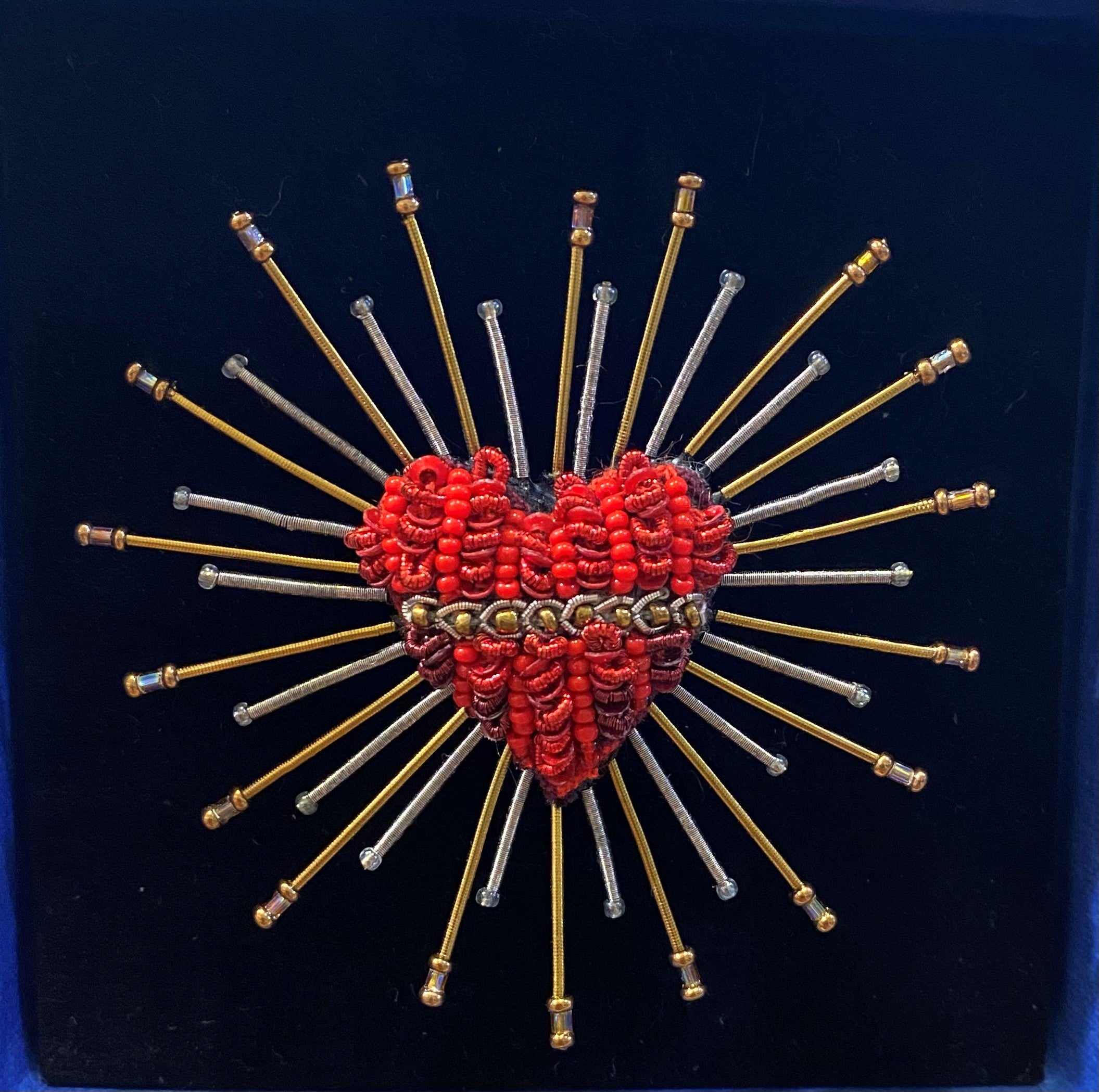 Trovelore Brooch, hand made in India, Sacred heart