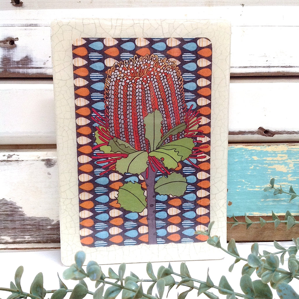 Lost and Found Wall Art Block - Banksia
