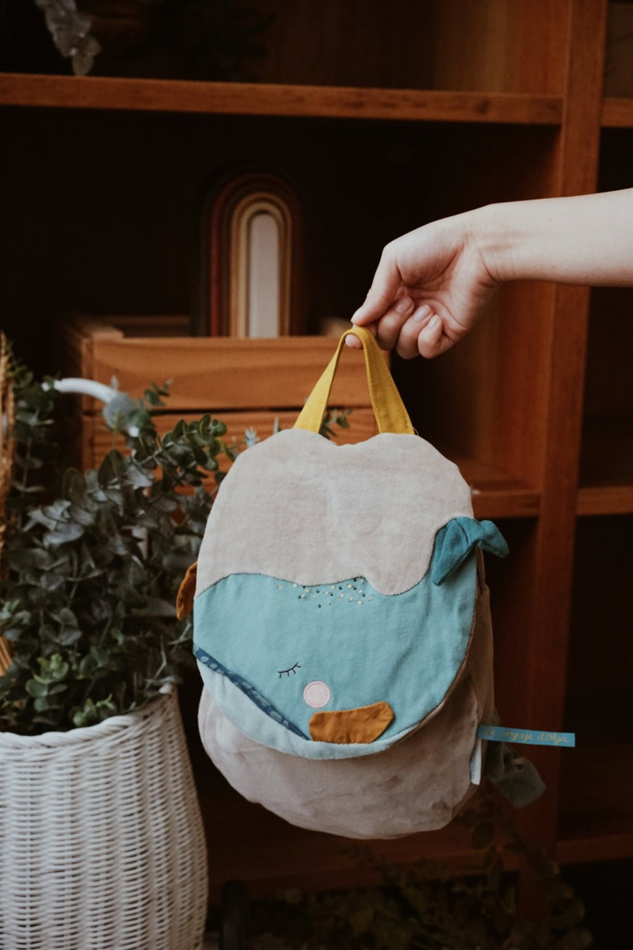 Moulin Roty childrens backpack, Josephine the Whale, Voyage D"Olga