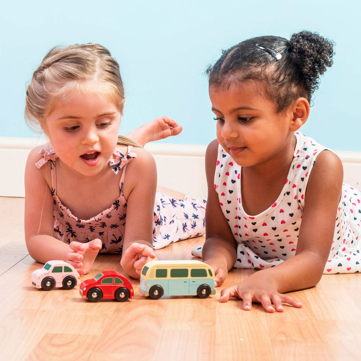 Retro Wooden Car, Beetle and Campervan, wooden toys