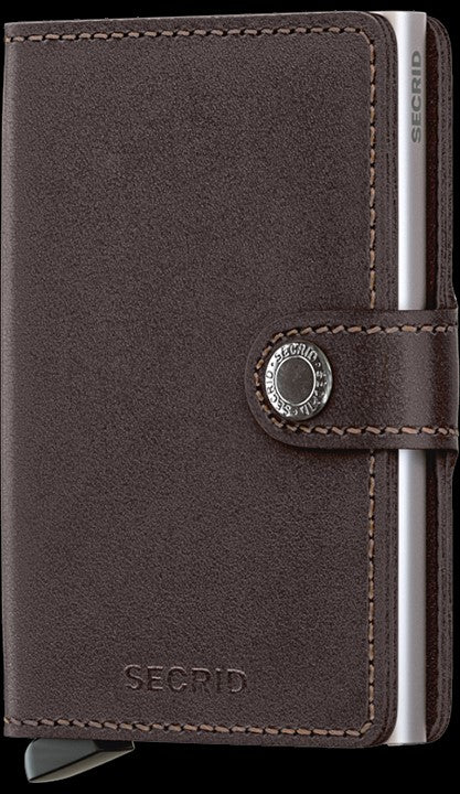 Secrid Mini Wallet made to hold credit cards, cash and has RFID protection