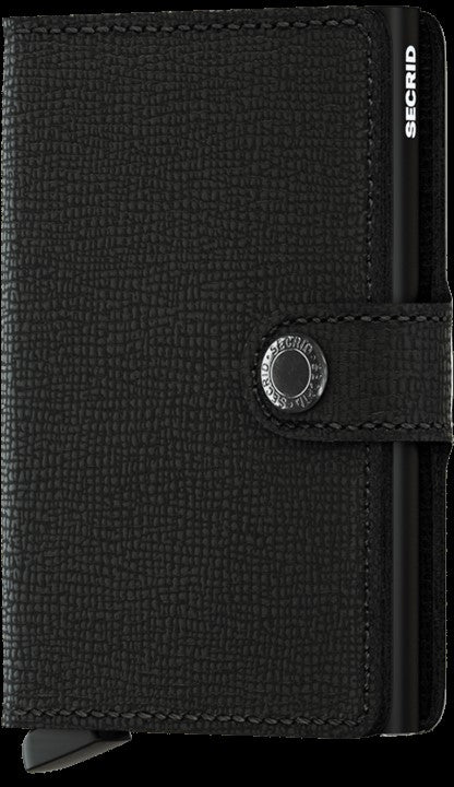 Secrid Mini Wallet made to hold credit cards, cash and has RFID protection