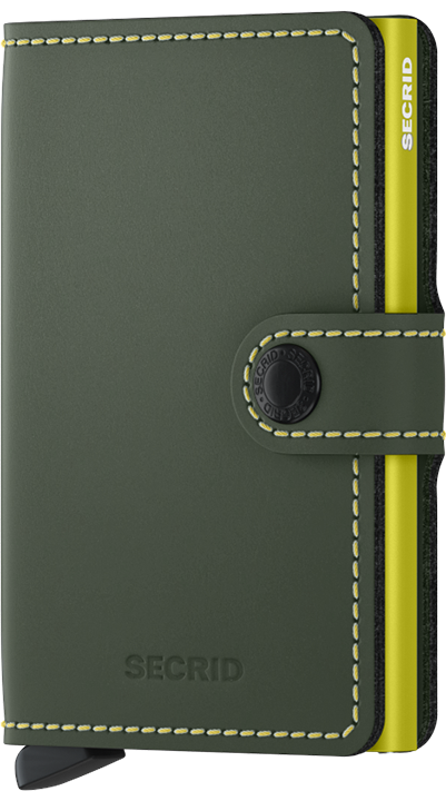 Secrid Mini Wallet made to hold credit cards, cash and has RFID protection