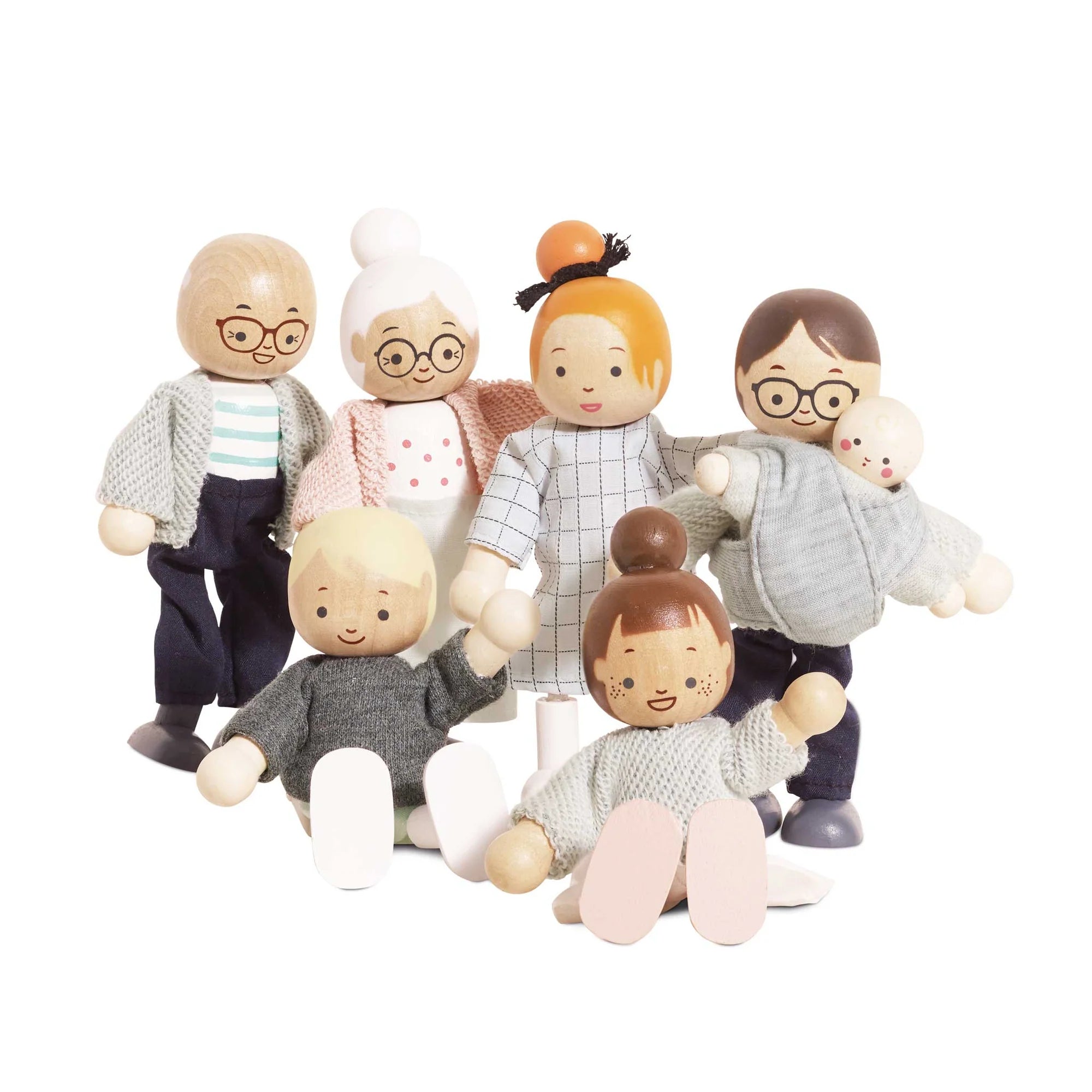 Wooden Dolls house Family