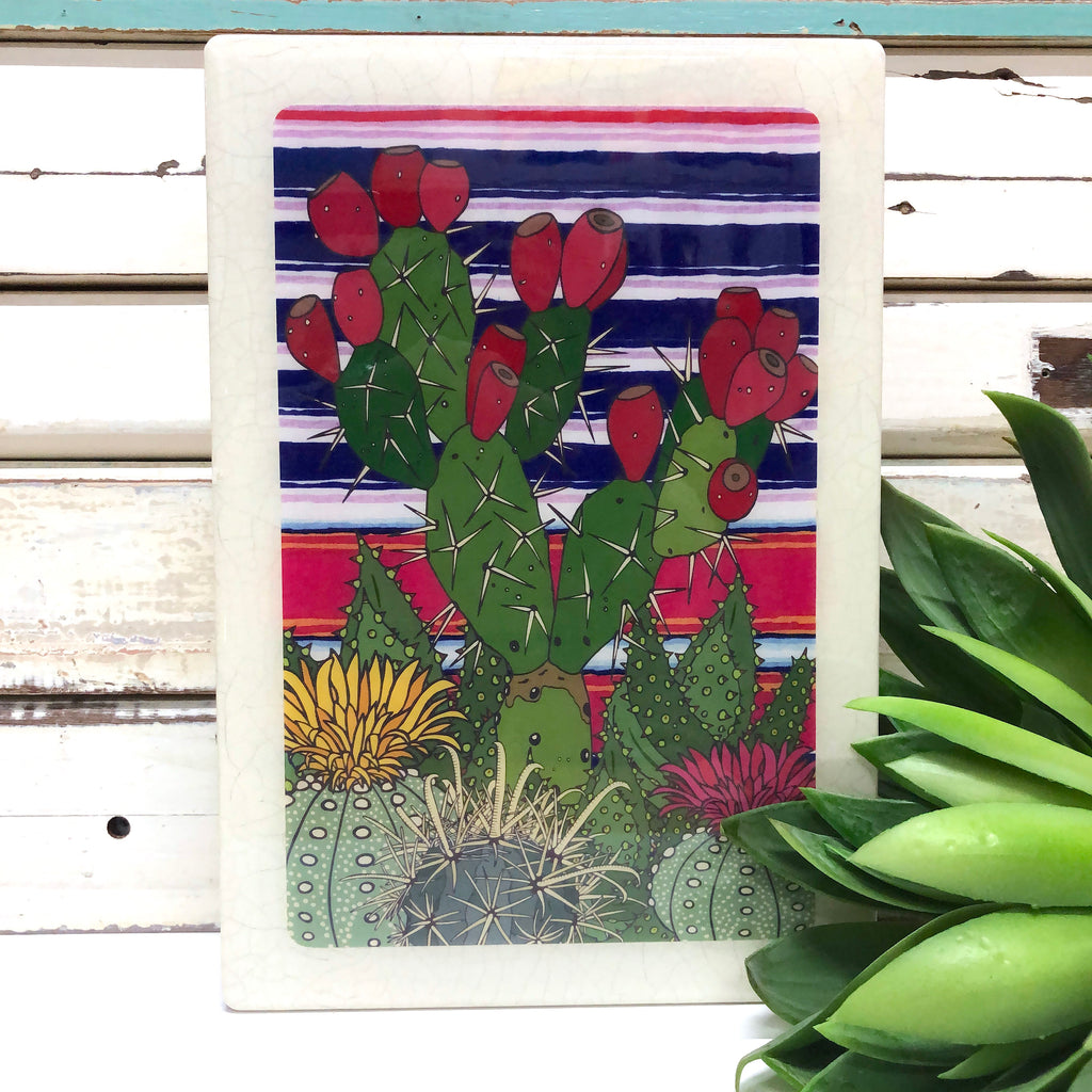 The Maxi Woodblock is a combination of hand drawn & printed illustrations mixed with a dash of beautiful fabrics, mixed media, wood & resin. You can hang your Lost & Found Art Co woodblock on the wall or stand it in amongst your treasures or indoor plants for a pop of unexpected colour. 