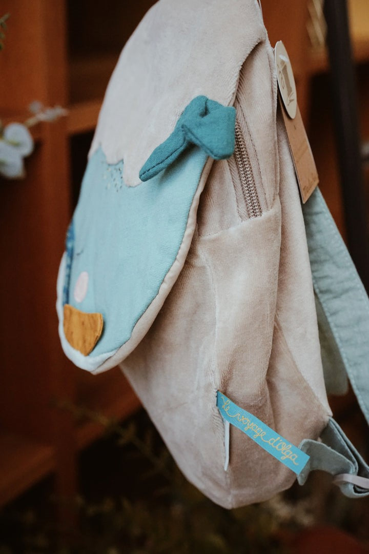 Moulin Roty Backpack Children, Voyage D"Olga, Josephine the whale, French