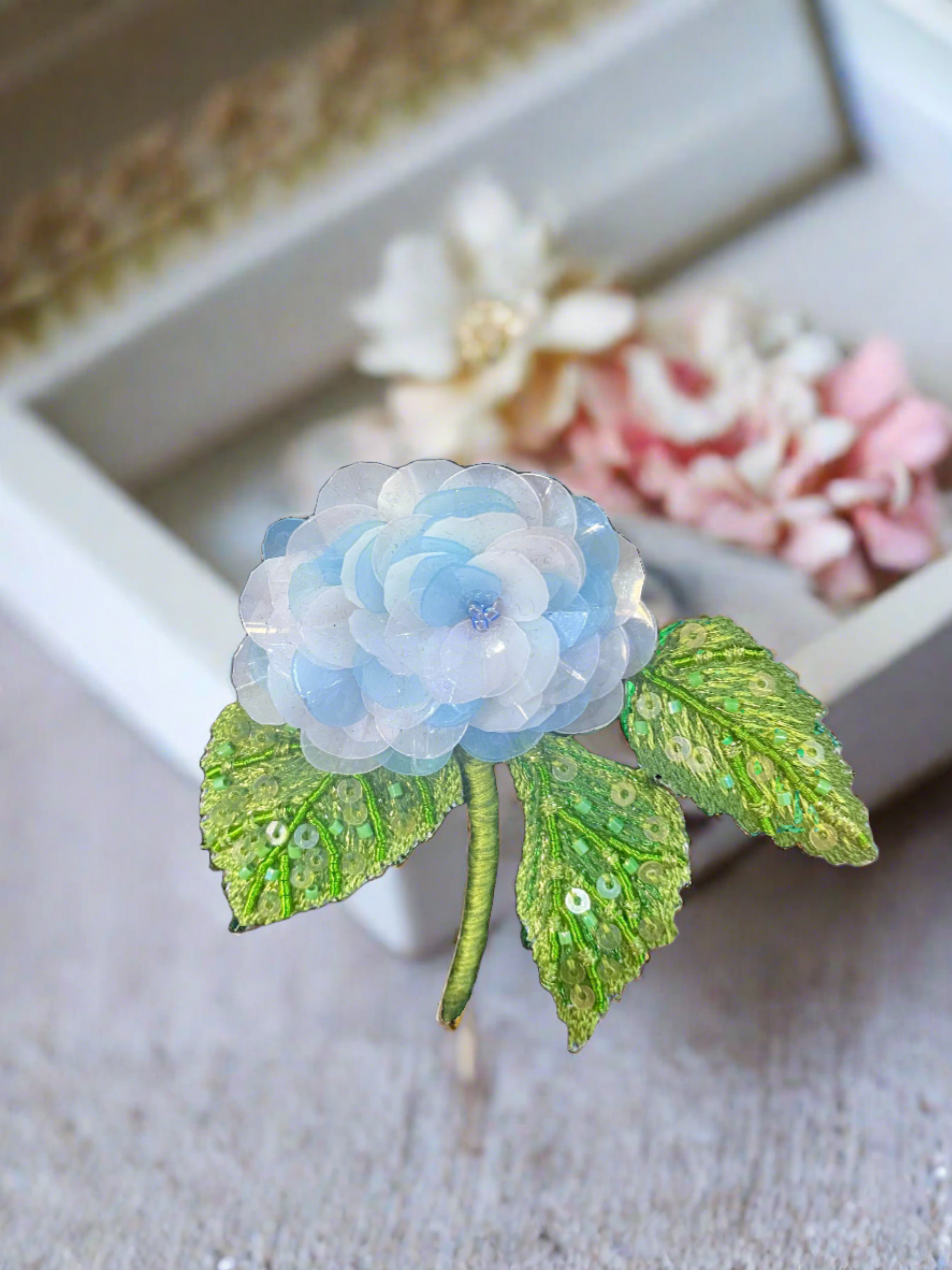 Brooch Blooming Hydrangea