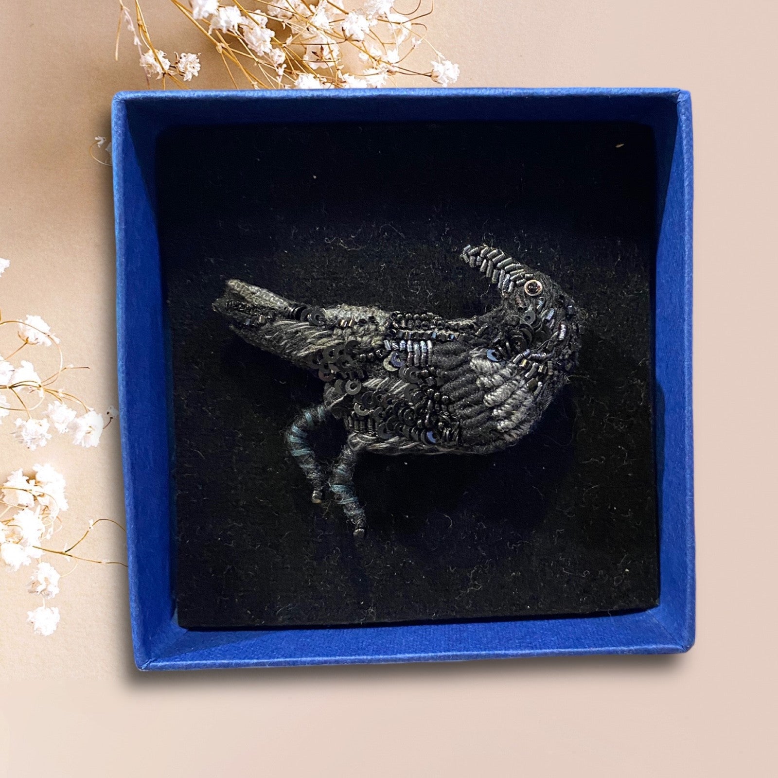 Trovelore Brooch, Raven, hand made in India