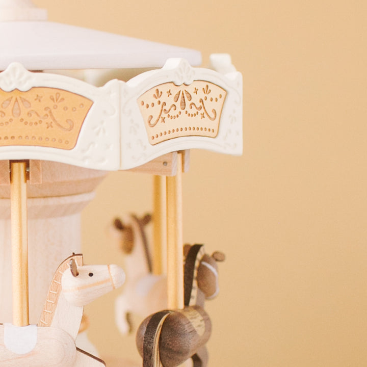 Wooderful Life Carousel Double Around Up and Down Music Box