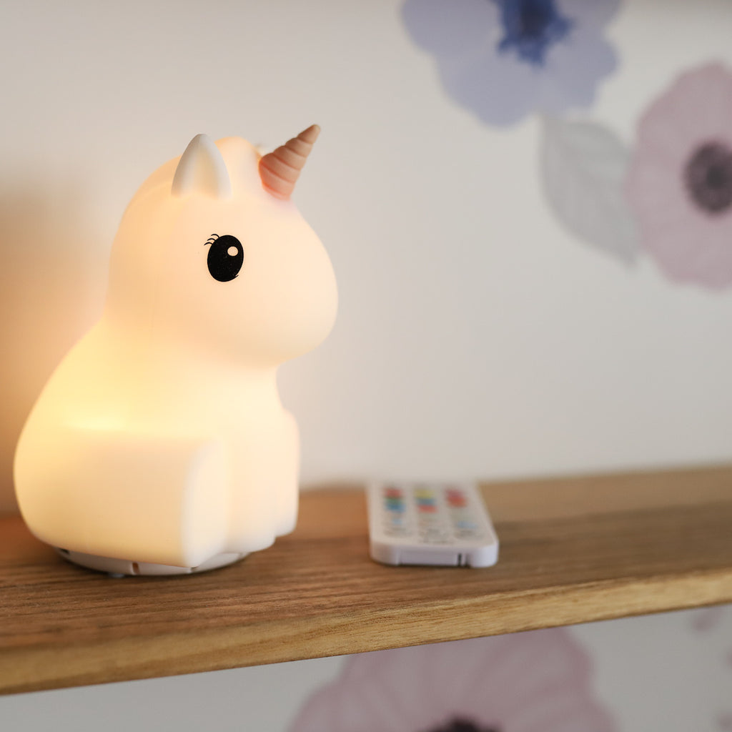 Night Light and Bluetooth Speaker - Unicorn Pink