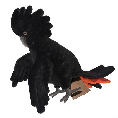 Hansa hand puppet black cockatoo